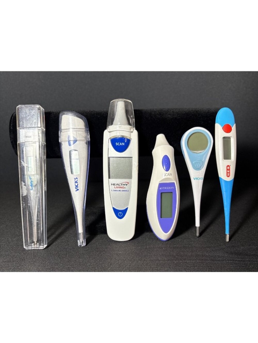 Digital Medical Thermometers Ear & Oral Vicks Veridian HEB Healthy Living Fever